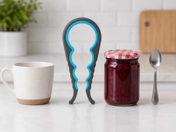 Minimalist kitchen countertop arrangement Jar Opener for Seniors