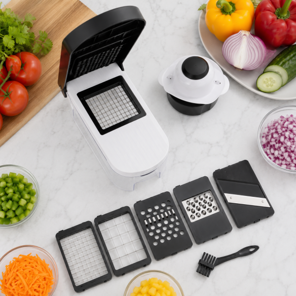 layout vegtable chopper Vegetable chopper and mandolin slicer.